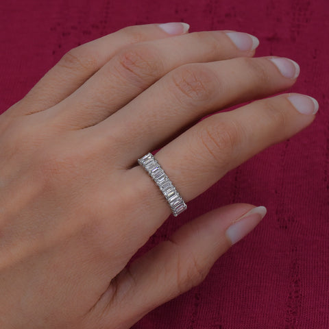 Emerald-Cut Diamond Eternity Band c1950