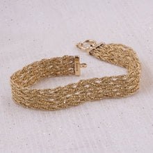 Woven Gold Ribbon Bracelet c1980
