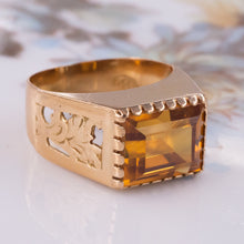 Madeira Citrine Ring c1970