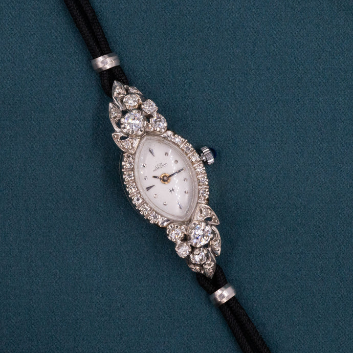 Mid-Century Hamilton Diamond Wristwatch