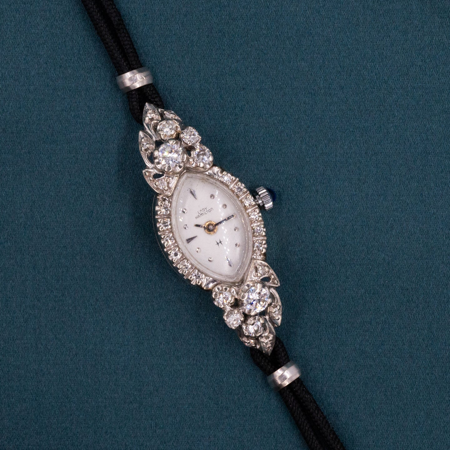 Mid-Century Hamilton Diamond Wristwatch