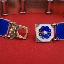 David Andersen Blue Enamel & Sterling Bracelet
