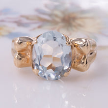 Aquamarine Retro Bow Ring c1940