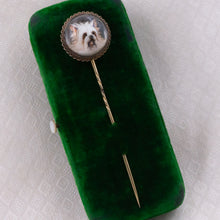Essex Crystal Dog Portrait Stick Pin c1880