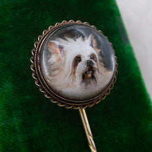 Essex Crystal Dog Portrait Stick Pin c1880