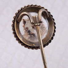 Essex Crystal Dog Portrait Stick Pin c1880
