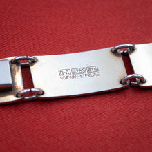 David Andersen Red Enamel & Sterling Bracelet