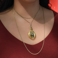 Victorian Locket with Dove and Turquoise Forget-me-nots c1870
