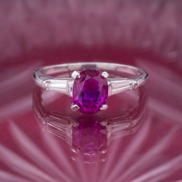 1.65 Carat Burma Ruby & Diamond Ring