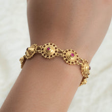 22k Ruby Bracelet with Peacock Clasp