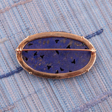 Carved Lapis Brooch c1930