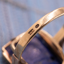 Carved Lapis Lazuli Ring c1930