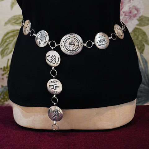 Silver Story Belt by William Yazzie c1960