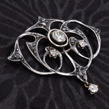 Art Nouveau Diamond Brooch c1890