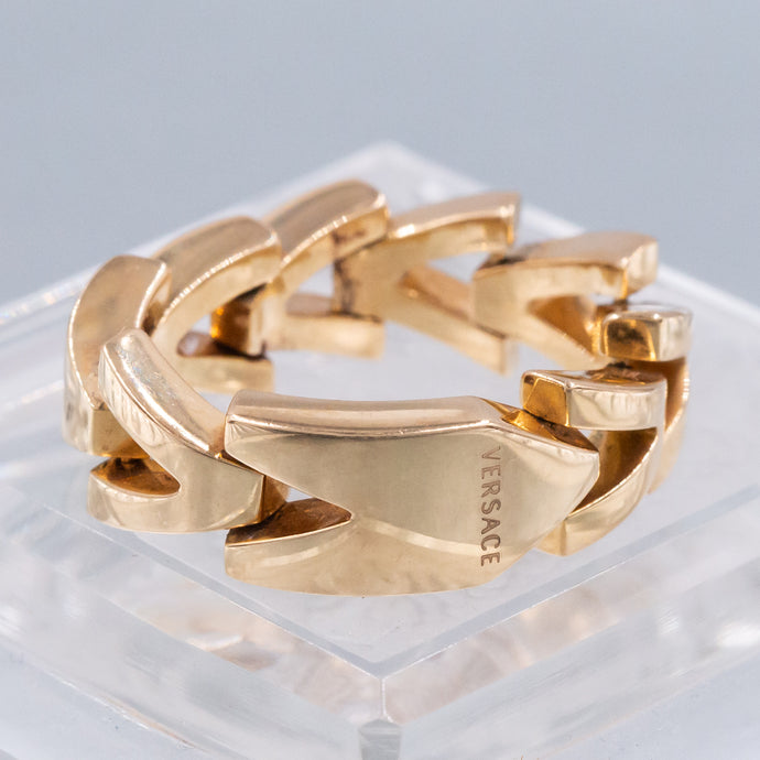 Versace V Link Chain Ring c2000