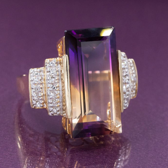 Ametrine Cocktail Ring c1980