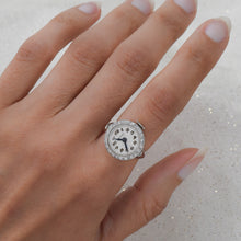 Diamond Bezeled Watch Ring c1950