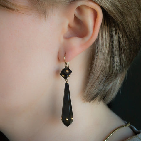 Antique Gutta Percha Earrings