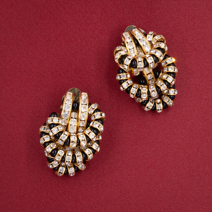 Art-Deco Costume Earrings c1950