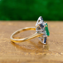 Colombian Emerald, Sapphire & Diamond Ring