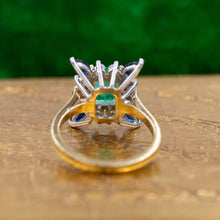 Colombian Emerald, Sapphire & Diamond Ring
