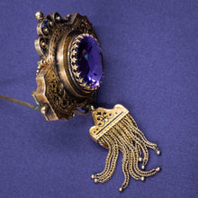 Taille D’Epargne Amethyst Brooch c1870