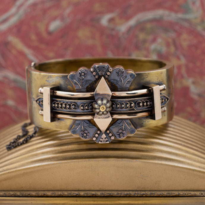 Victorian Ornate Hinged Floral Cuff