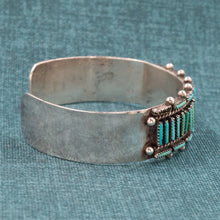c1960 Zuni Petit Point Turquoise Cuff