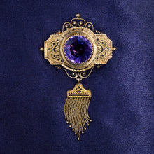 Taille D’Epargne Amethyst Brooch c1870