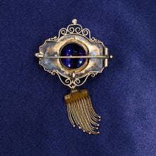 Taille D’Epargne Amethyst Brooch c1870