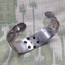 1940s Old Pawn Slim Silver Turquoise Cuff