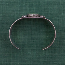 1940s Old Pawn Wide Silver Turquoise Cuff