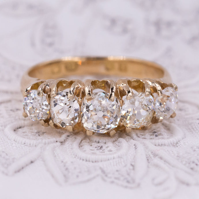 Antique 5-Stone Diamond Band