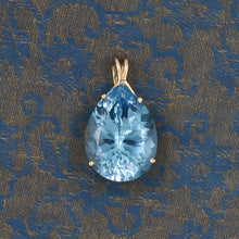 Blue Topaz Pear-Shaped Pendant