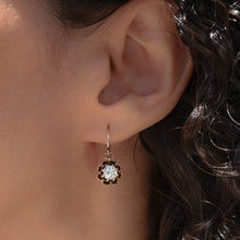 Antique Diamond Buttercup Drop Earrings c1900