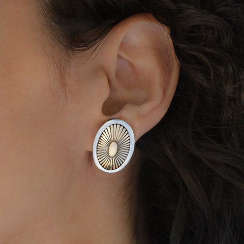 Howard Nelson Sterling & 14k Earrings