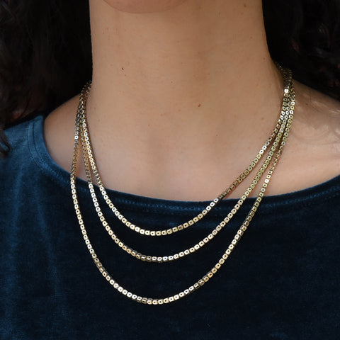 Antique Extra Long Muff Chain with Swivel