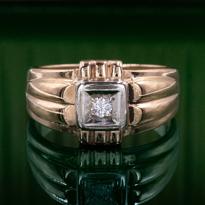 Retro Gent's Diamond Ring c1940