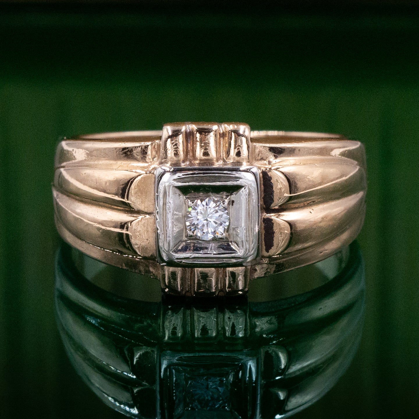 Retro Gent's Diamond Ring c1940