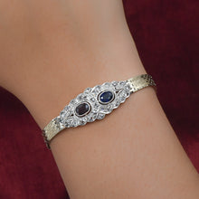 Antique Ruby & Sapphire Duet Bracelet