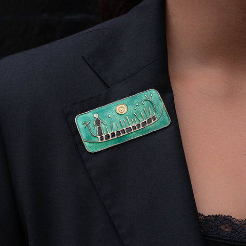 David Andersen Enameled Brooch c. 1960s