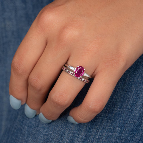 1.65 Carat Burma Ruby & Diamond Ring