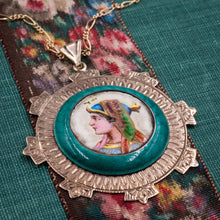 Victorian Egyptian Revival Enameled Pendant