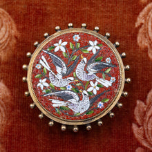 Fine Micromosaic Dove Brooch c1850