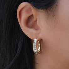 Diamond Half-Hoop Earrings