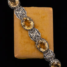 Victorian Citrine Panel Bracelet c1870