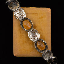 Victorian Citrine Panel Bracelet c1870