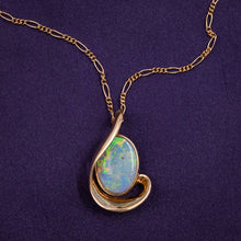 Boulder Opal Curve Pendant c1980