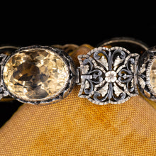 Victorian Citrine Panel Bracelet c1870