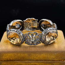 Victorian Citrine Panel Bracelet c1870